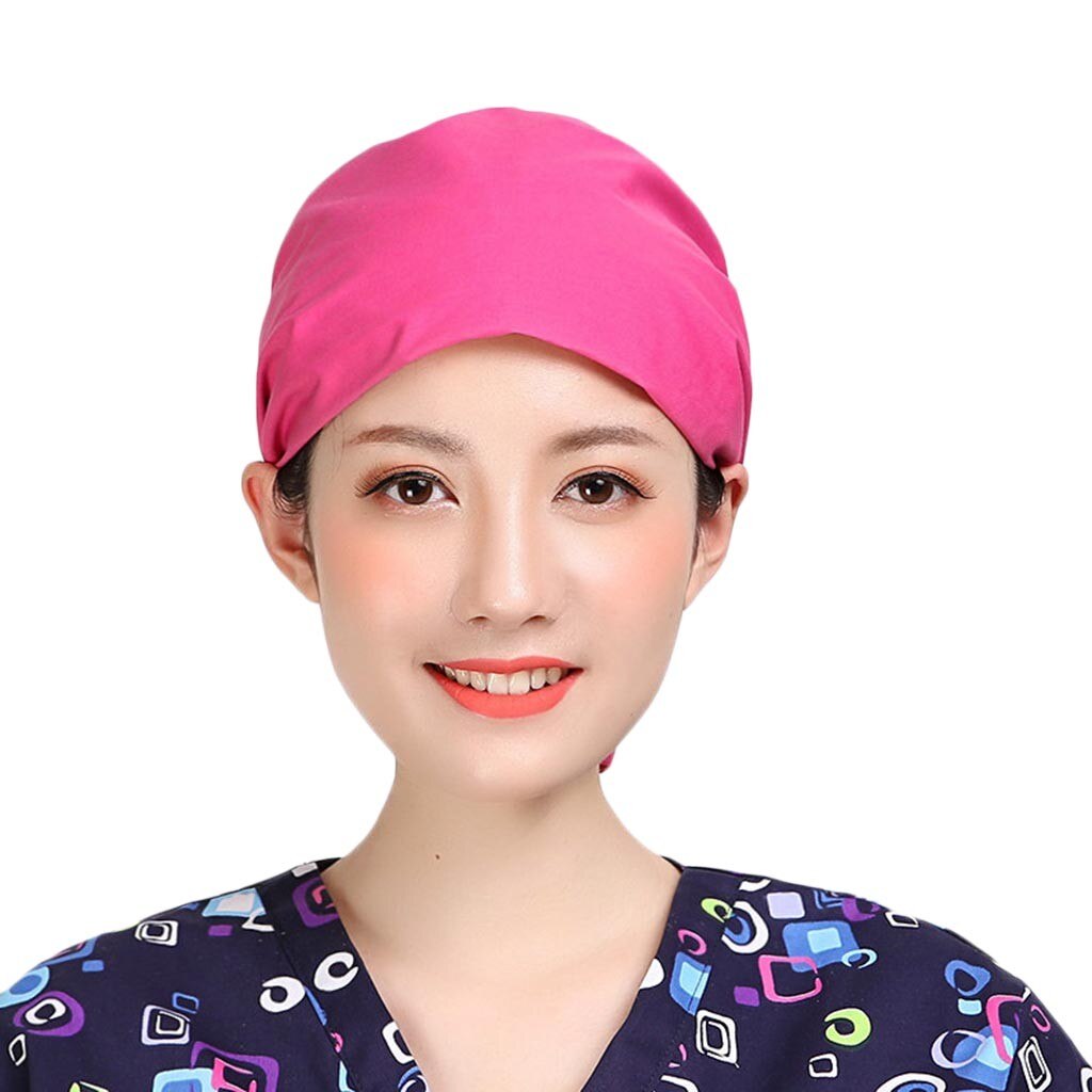 Women Girl Cotton Bandage Adjustable Scrub Cap Swe... – Grandado