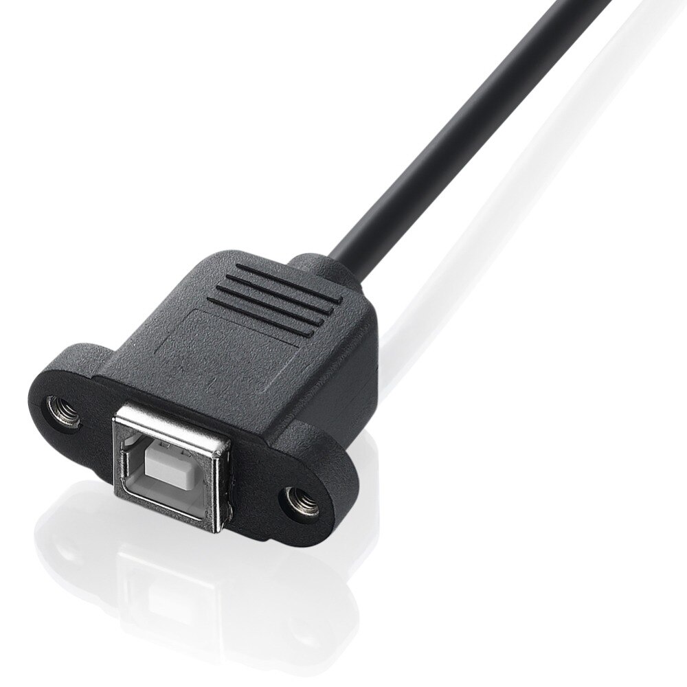 Bochara USB 2.0 Type B Male to Type B Female Printer Extension Cable With Panel Mount Screw Hole 30cm 50cm 100cm 150cm