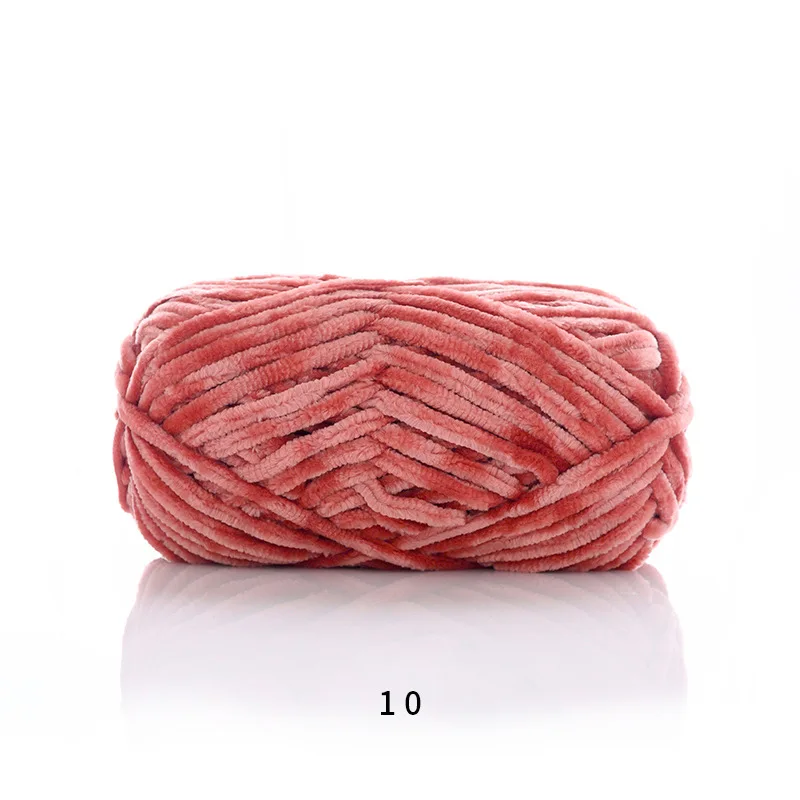 1pc 100g Super Soft Yarn Chunky Blanket Yarn Chenille Yarns for Knitting and Crochet Hilos Para Tejer: Red