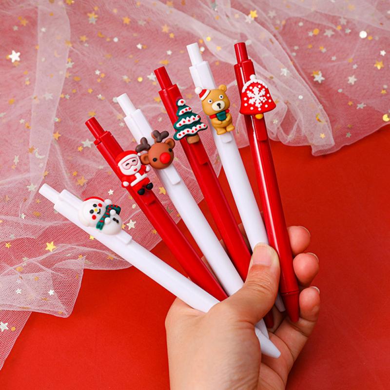 Christmas Gel Pen Neutral Pen Stationery Students Pen Black Pen School Supplies Christmas Ornaments For Home Navidad