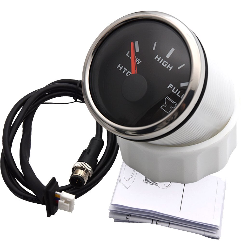 52MM HTG Gauge NMEA2000 Sewage Level Gauge Low High Full Waterproof Boat Sewage Level Meter Marine Holding Tank Level Gauge