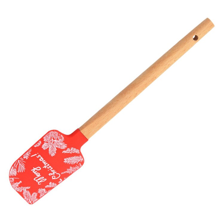 Silicone Cake Cream Spatula Butter Cake Bread Spatula Wooden Handle Cake Scraper Edge Smoother Decorating Kitchen Accessories: I