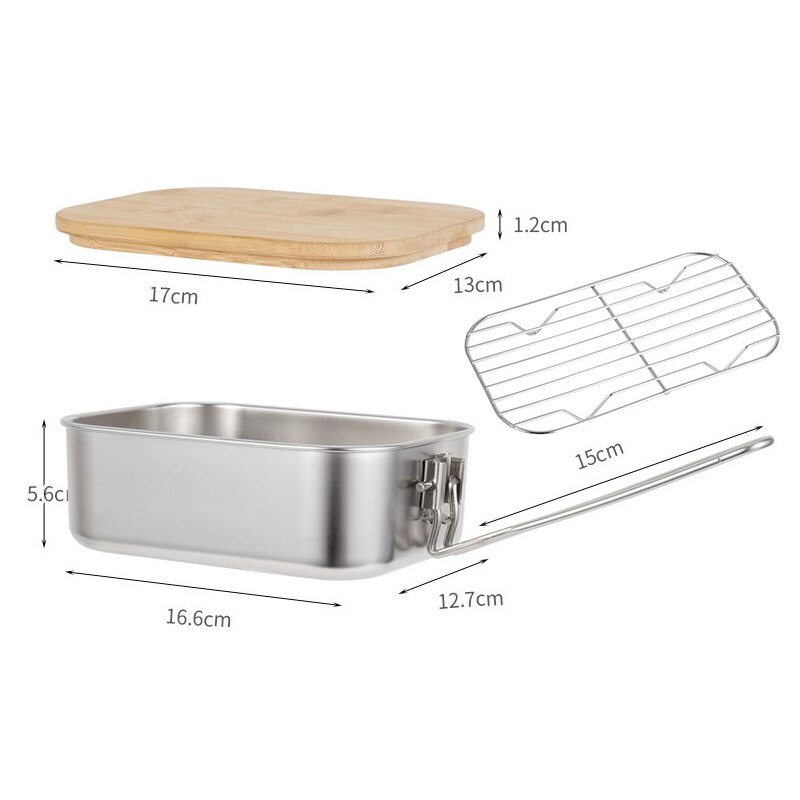 Stainless Steel Insulated Lunch Box Bento Box Outdoor School Office Worker Microwave Heating Lunch Container Food Storage Box: Lunch box set