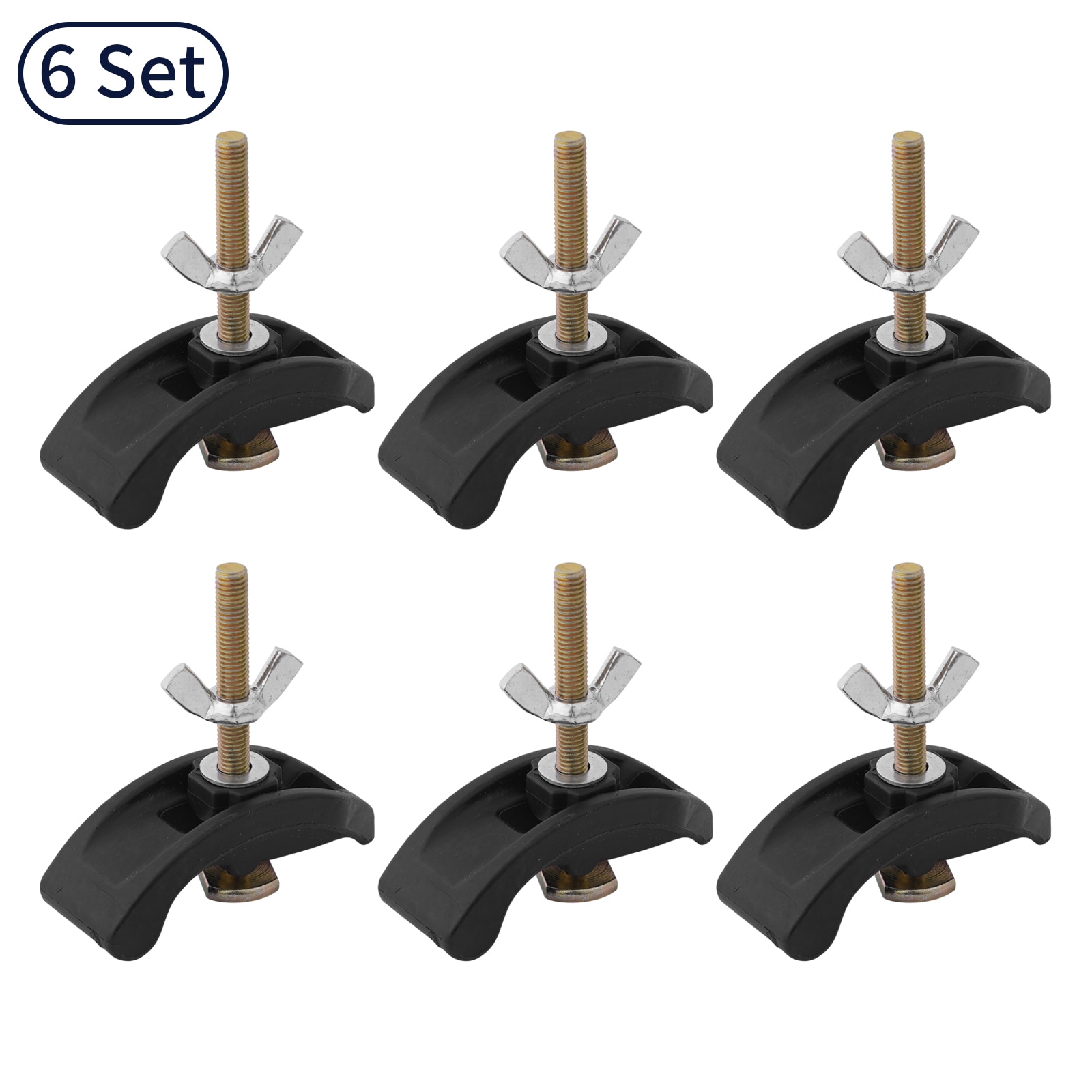 6 Sets Boog Plaat Sets Cnc Frezen Graveermachine Onderdelen Druk Plaat Klem Armatuur Voor T-Slot Werktafel tool Accessoires: Default Title
