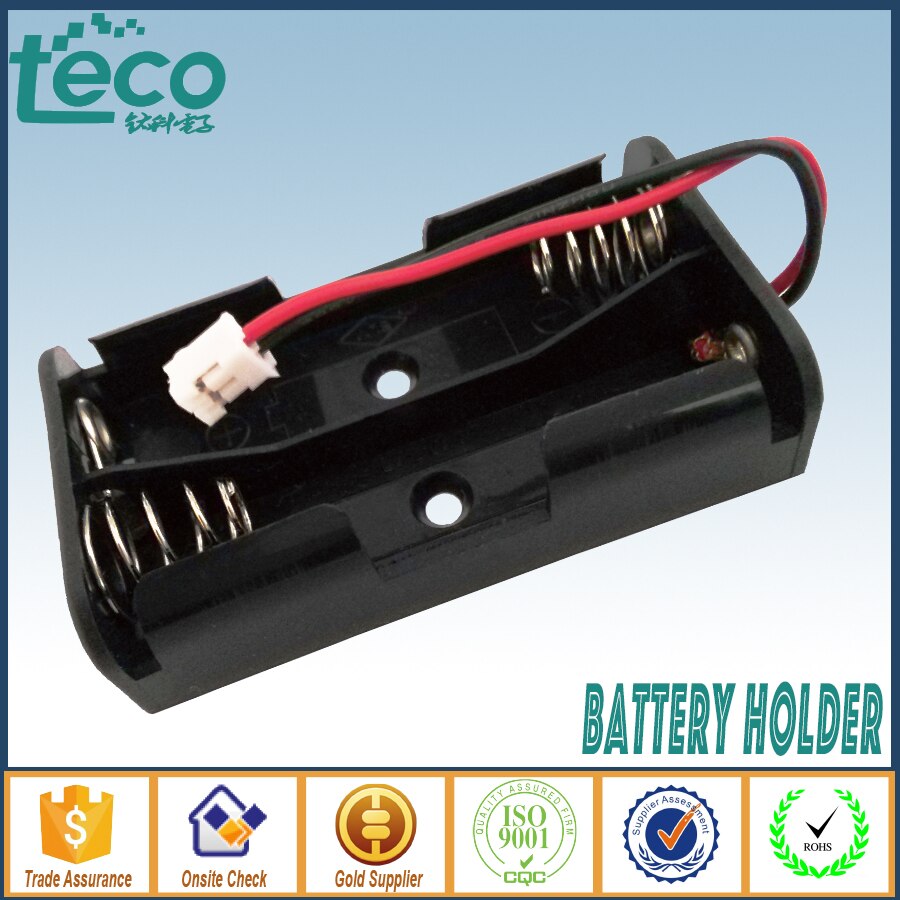 5 stück/lot 2 aa batteriehalter batterieaufbewahrungsbox verkabelt für 2 x aa-batterien mit anschlussklemmenkopf (tbh -2a-2a- w -c2.0)