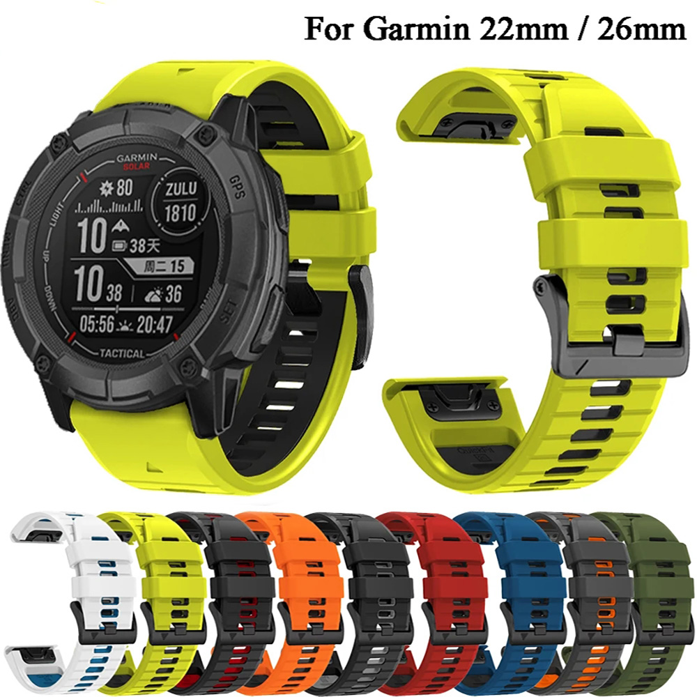 26mm 22mm para Garmin Fenix 7X 7 Pro 6 6X Pro 5X 5 Plus correa de reloj Solar de zafiro pulsera de silicona de liberación rápida