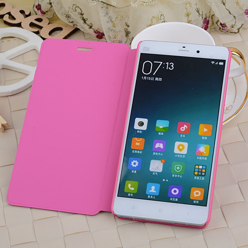 Aokin funda Original con tapa inteligente para Xiaomi mi 4 4C 4S de cuero cubierta magnética delgada Sleep Wake Up Coque para Xiaomi protección mi 4
