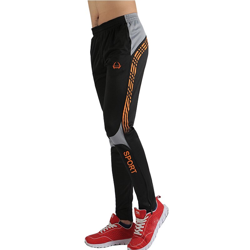 Mannen Sport Running Broek Zakken Atletische Voetbal broek Training sport Broek Elasticiteit Legging jogging Gym Broek F009