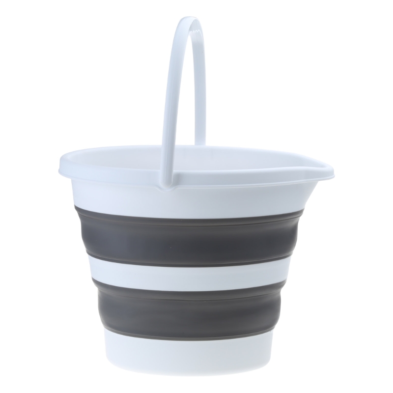 Folding Water Bucket Portable Collapsible Buckets Space Saving Outdoor Water Pail for Garden Camping Fishing Car: Yellow