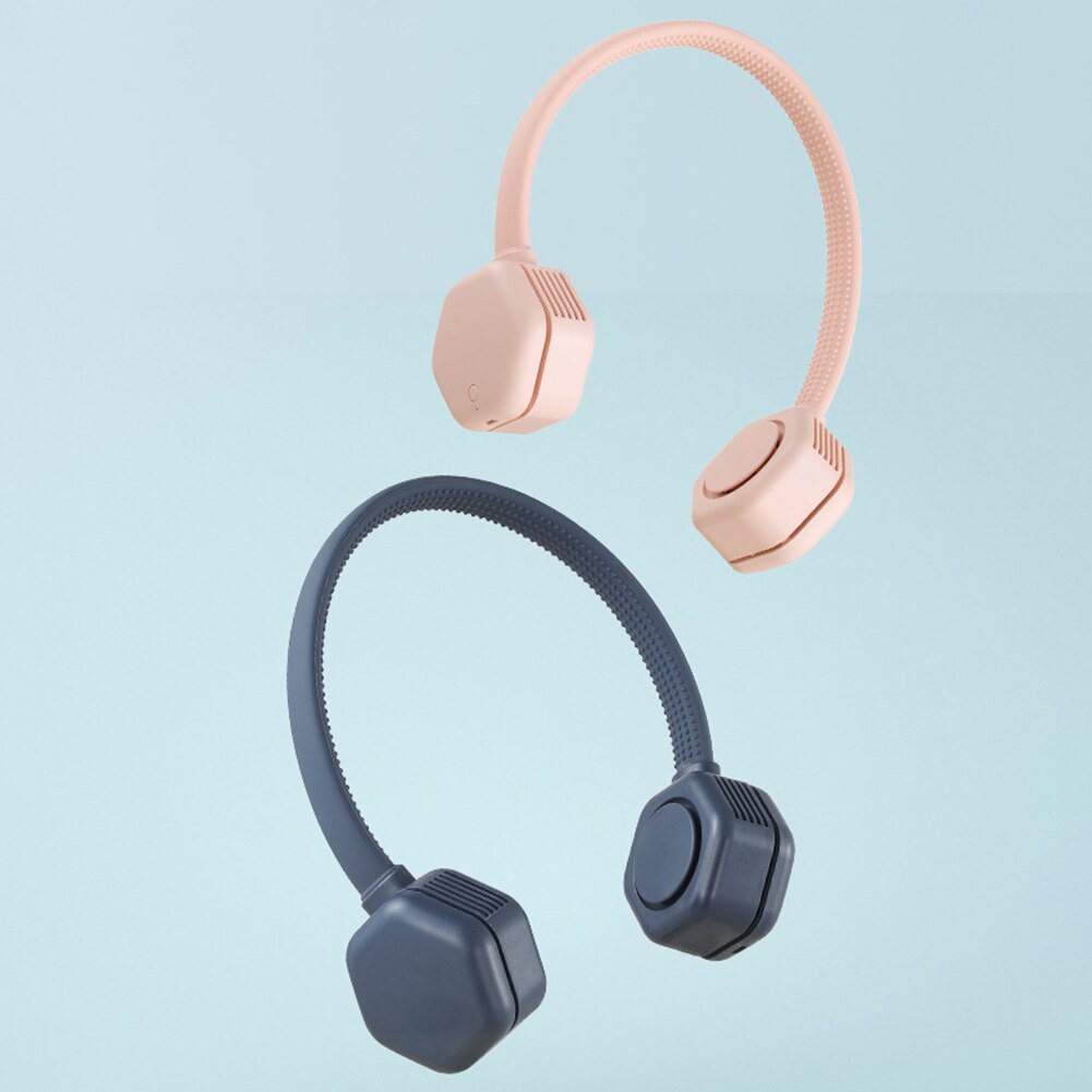 Mini Usb Draagbare Ventilator Hals Met Oplaadbare Batterij Ultra Stille Wind Wearable Ventilator Handheld Luchtkoeler Conditioner Voor Kamer