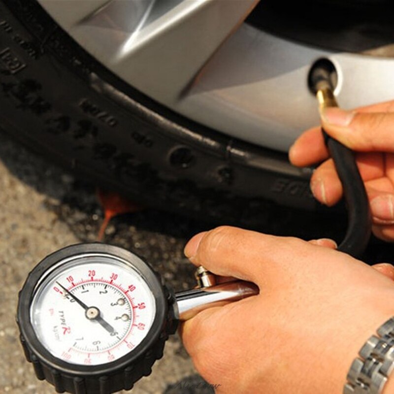 Bil lastbil auto motordæk dæk lufttryksmåler dial meter tester 0-100 psi