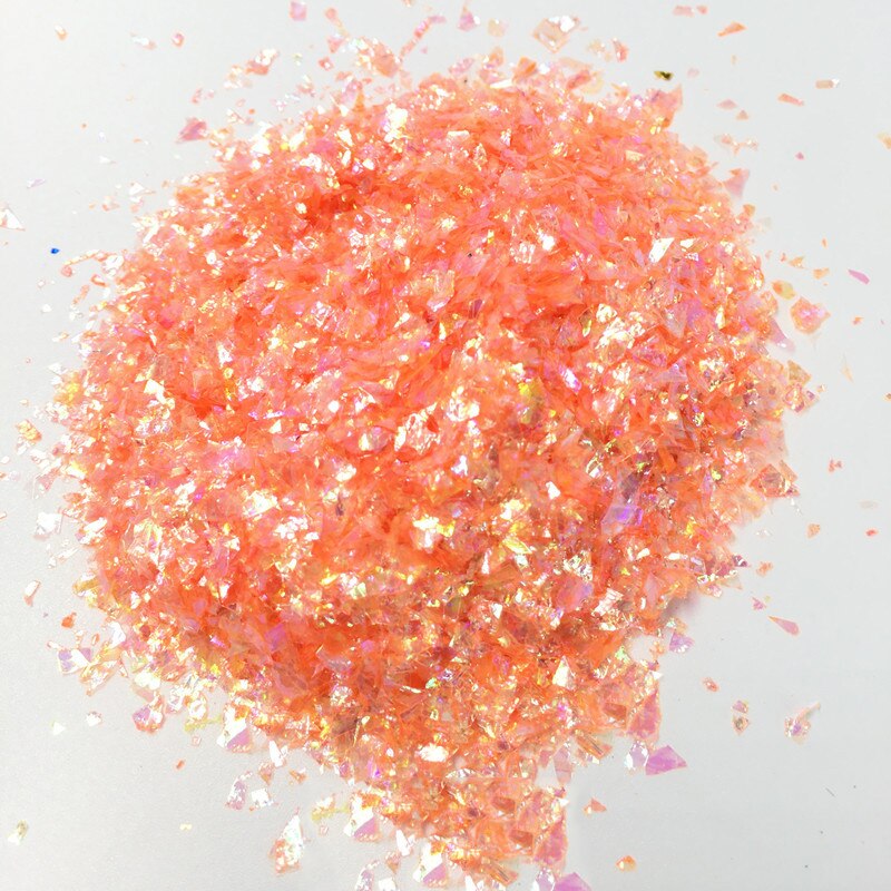 20 g / partia nieregularny papier powłoki cekiny żywica epoksydowa Craft materiały wypełniające kolorowe błyskotki brokat do majsterkowania rzemiosło żywiczne: Orange