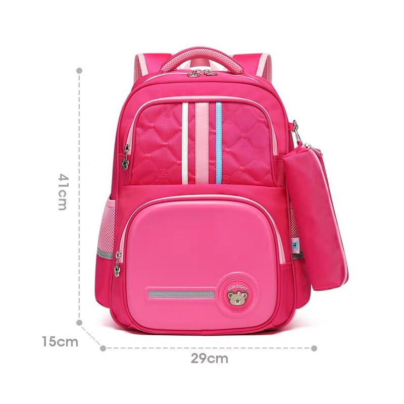 SUN huit nouveauté enfants sac à dos sacs d'école pour filles imperméable en Nylon mochila escolar: Rose