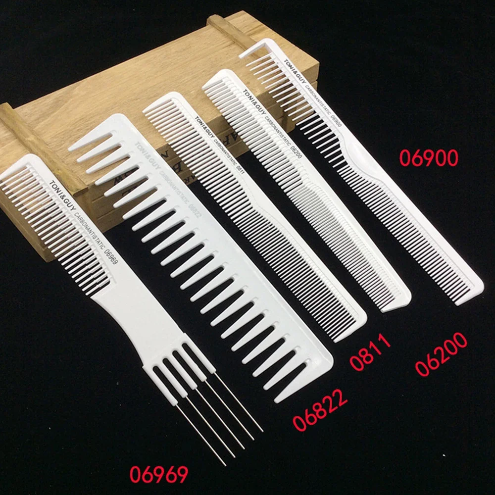 Peine de peluquero de fibra de carbono blanco, peines antiestáticos para el cabello, accesorio de peluquero, cepillo para el cabello, accesorio de peluquería