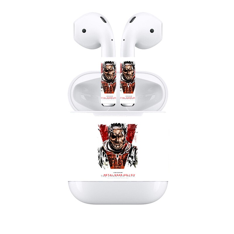 For Apple AirPods 2 Earphone Sticker Earbuds DIY Personality Decal Vinyl Camouflage Skin Wireless Charging Box Sticker: 911