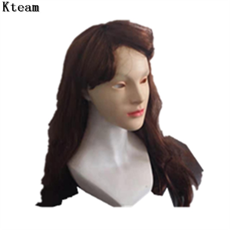 Women Face mask Crossdresser Female Mask with Realistic Skin Silicone Mask for Crossdresser &amp; Transgender Shemale Drag Queen