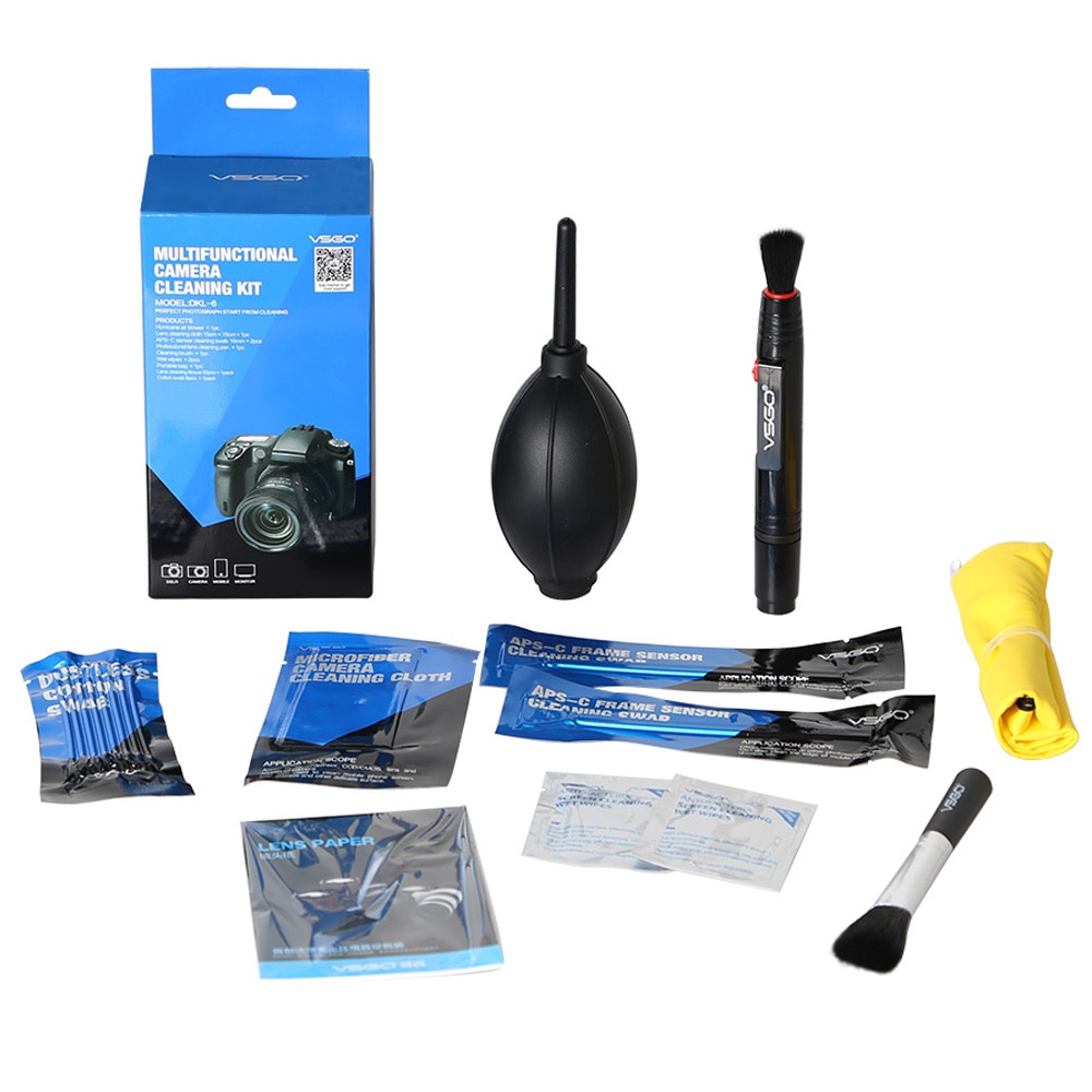 Brand Camera Cleaning Kit Pack Lens Cleaning Pen Sensor Swab Brush Lens Dust Blower All in One For Nikon Canon.