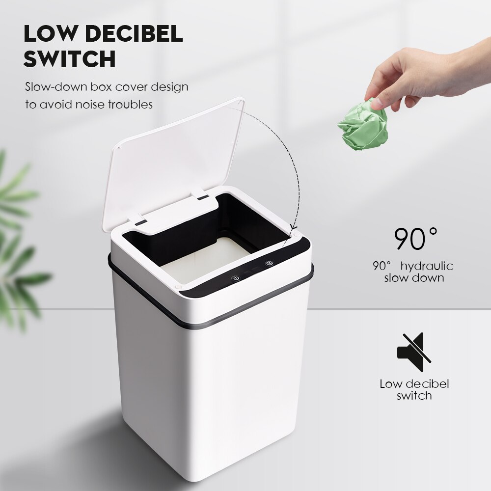 Smart Trash Can Home Intelligent Waste Bin Induction Garbage Bucket Electric Sensor Automatic Trash Bin For Kitchen Bathroom