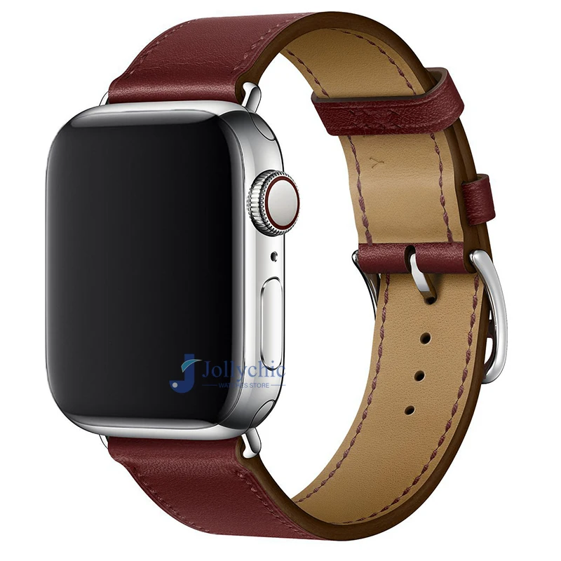 Læderurrem til apple watch-rem serie 9 8 7 6 se 5 4 3 2 1 til iwatch 38mm 42mm håndledsrem til iwatch-rem 44 40 41 45 49mm