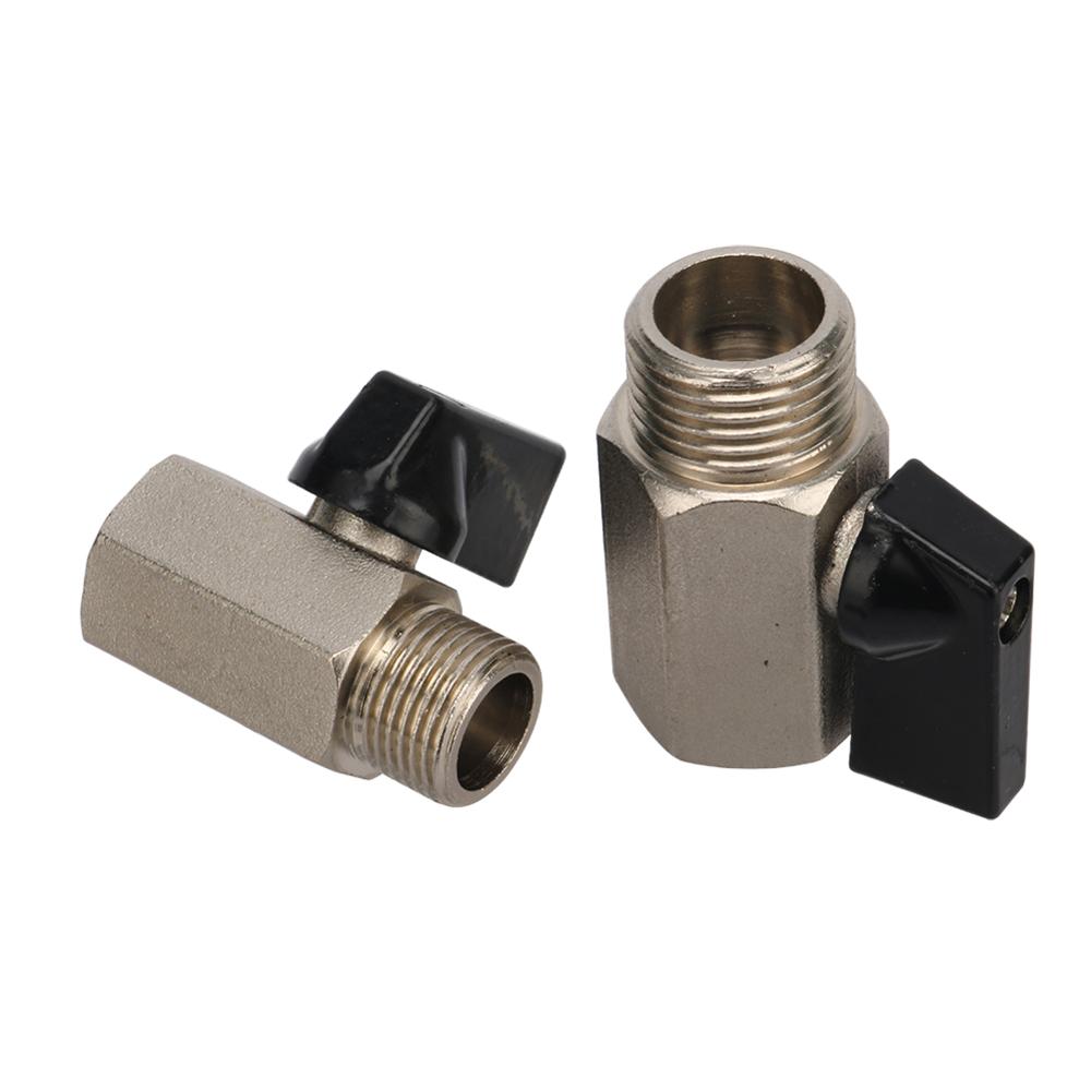 1/8" 1/4" 3/8" 1/2" Threaded Mini Brass Ball Valve BSP Male To Female Air Compressor Valves Water Gas Oil Shut Off Valve