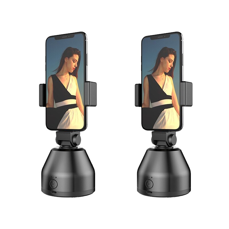 Bâton de Selfie Auto rotatif, suivi automatique du visage, trépied caméra portable, accessoires à cardan: 2 x Black Gimbal