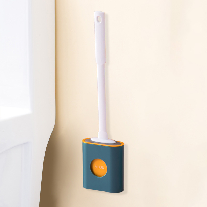 Siliconen Toiletborstel Muur Gemonteerde Automatische Reiniging Tool Wc Kloof Borstel Opknoping Flexibele Haren Borstel Badkamer Accessoires: Green D
