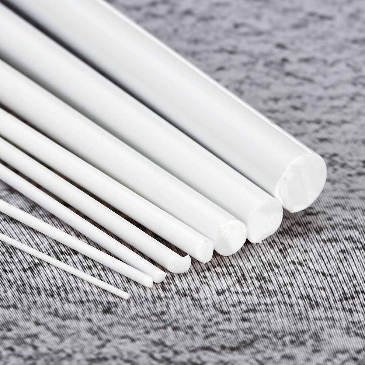 10pcs ABS round solid rod plastic white welding rod DIY house sand table model building stick tool