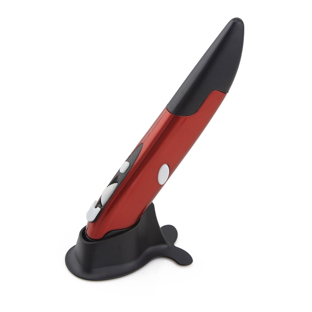 2.4Ghz Draadloze Muis 1600Dpi Optische Laptop Muis Draagbare Pen Shaped Mause Usb Ergonomische Verticale Muizen Voor Pc gamer: Rood