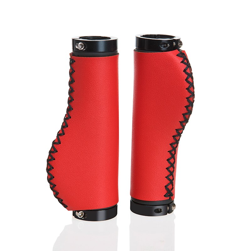 CXWXC Ergonomische MTB Griffe Anti-slip Fahrrad Gummi Lenker Grip Radfahren Stoßfest Comfort Bike Griff Griffe mit Bar End kappe: Red Bike Grips