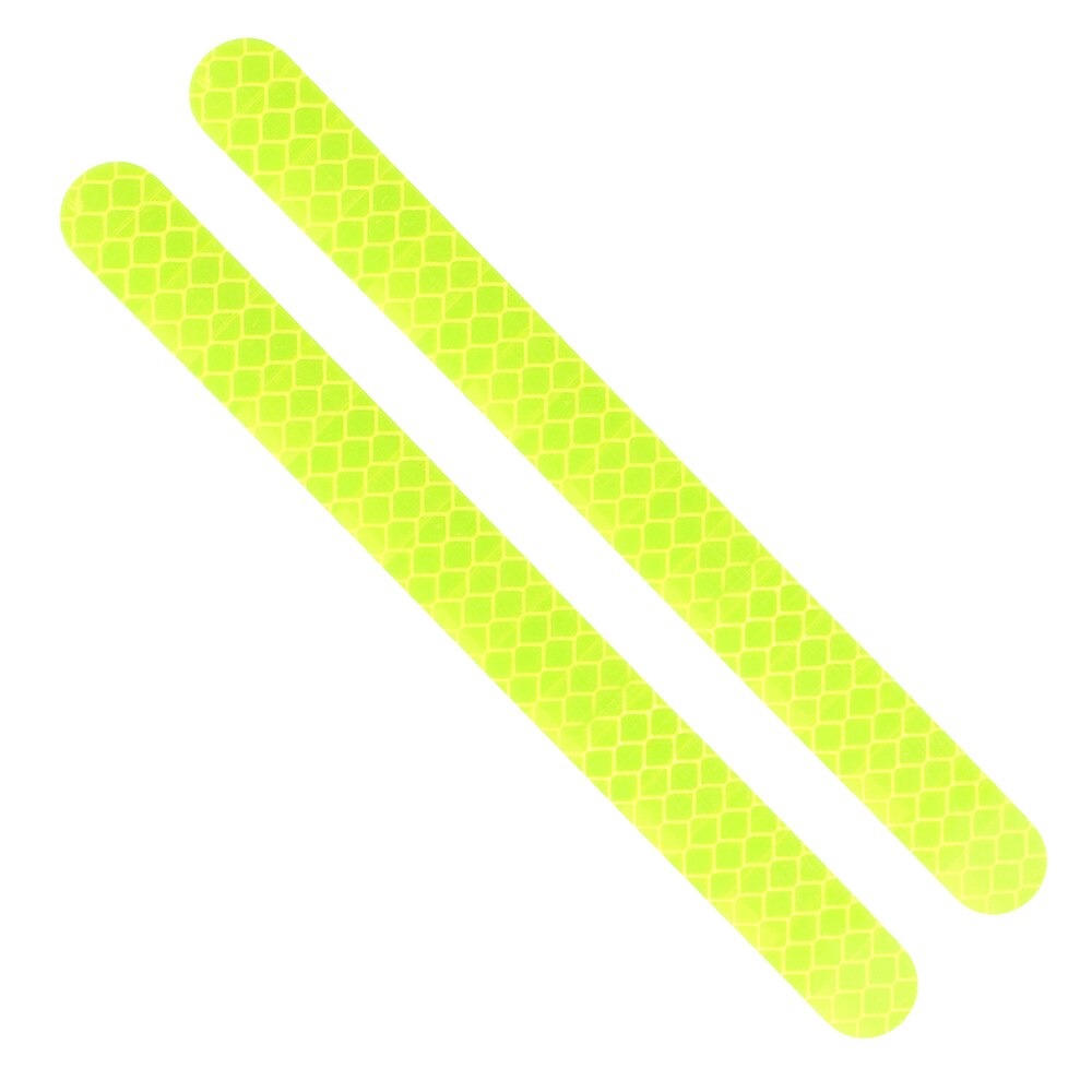 2 Stuks Auto Stickers Reflector Achteruitkijkspiegel Reflecterende Tape Auto Accessoires Exterieur Reflex Tape Reflecterende Strip: Fluorescent Yellow