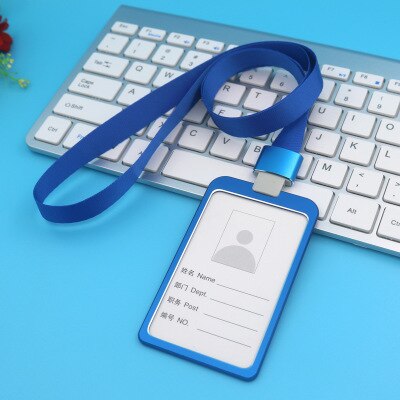 Tarjetero transparente de PVC para hombre y Chico, funda protectora para tarjetas de crédito de autobús y portadores de identificación, 1/5 Uds.: 1PC Blue