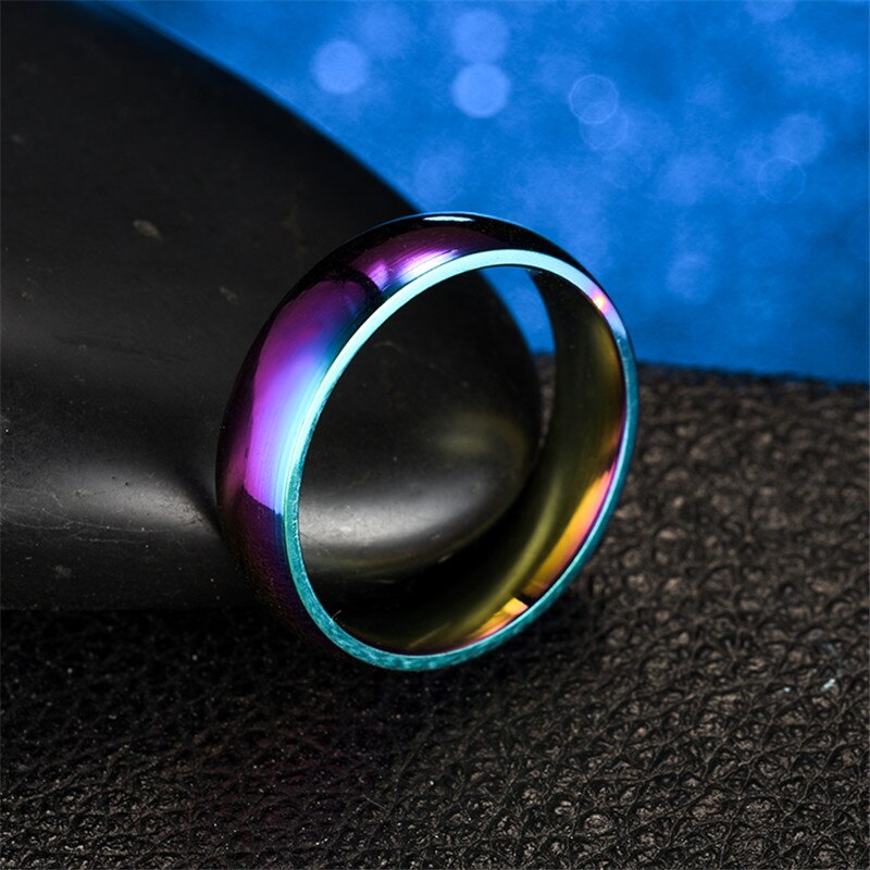 Modyle Rainbow Stainless Steel Ring for Women Jewelry Accessories