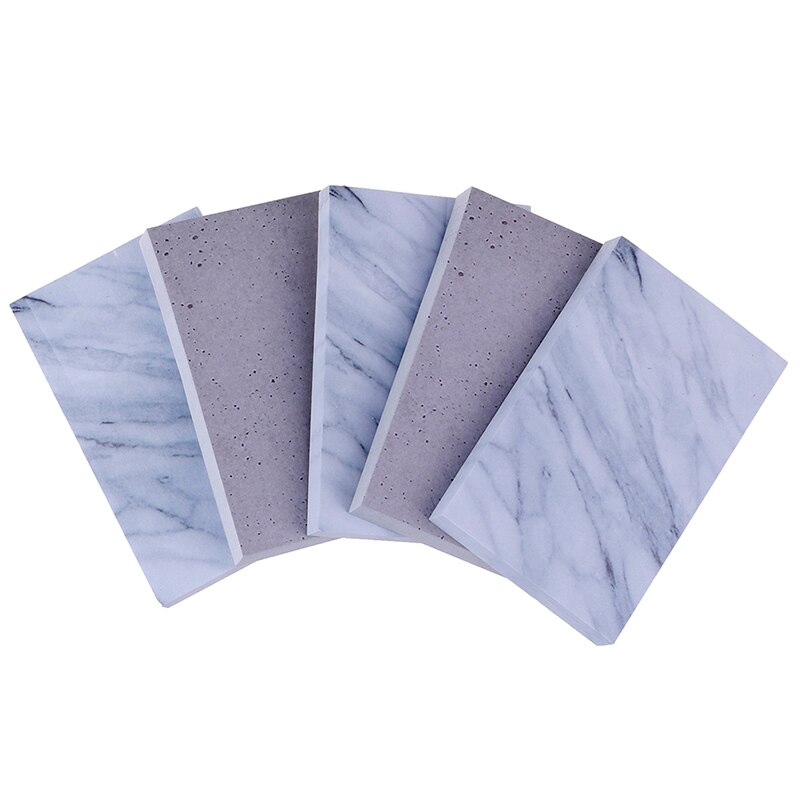 1PC Stone Style Sticky Notes Bookmark School Office Stationery Supply Marble Color Self Adhesive Memo Pad