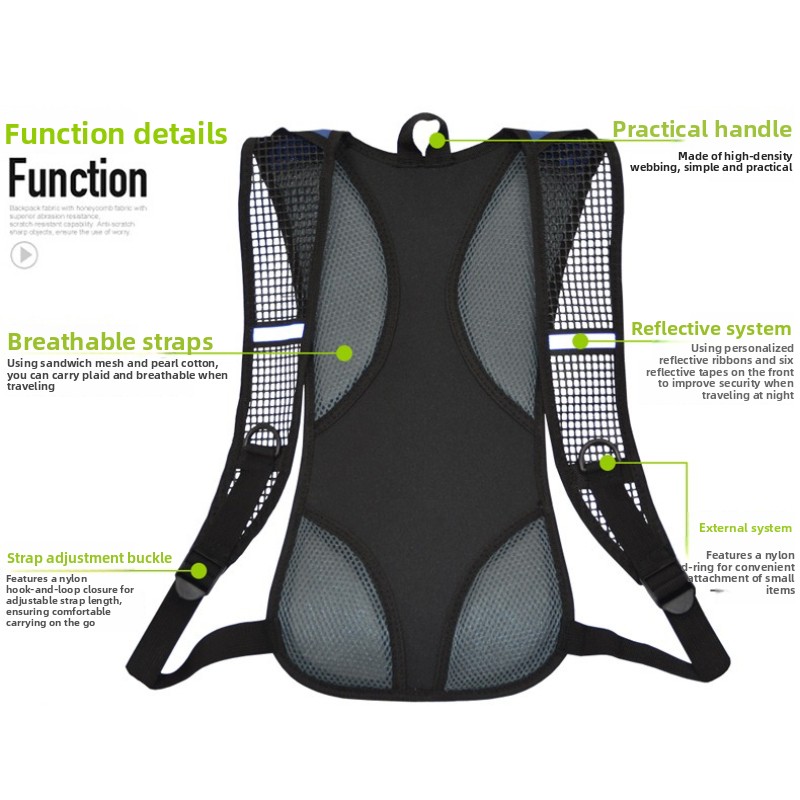 Lauf-Hydrationsweste - Leichter Isolierter Hydrationsrucksack mit Stauraum für Radfahren, Wandern, Laufen, Klettern, Camping