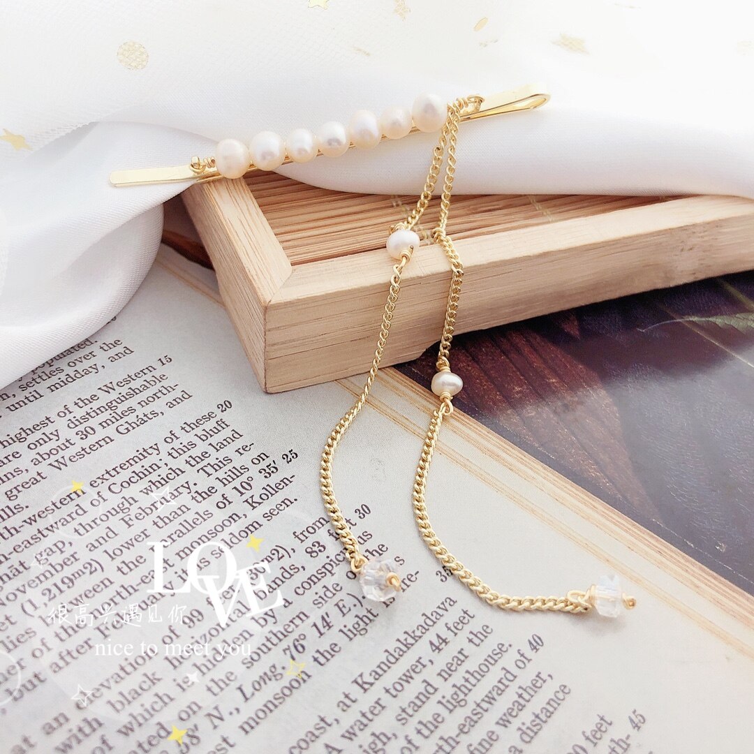 Daimi-perlenhaarnadel, feen-temperament, 14k vergoldete schmuckstücke für damen