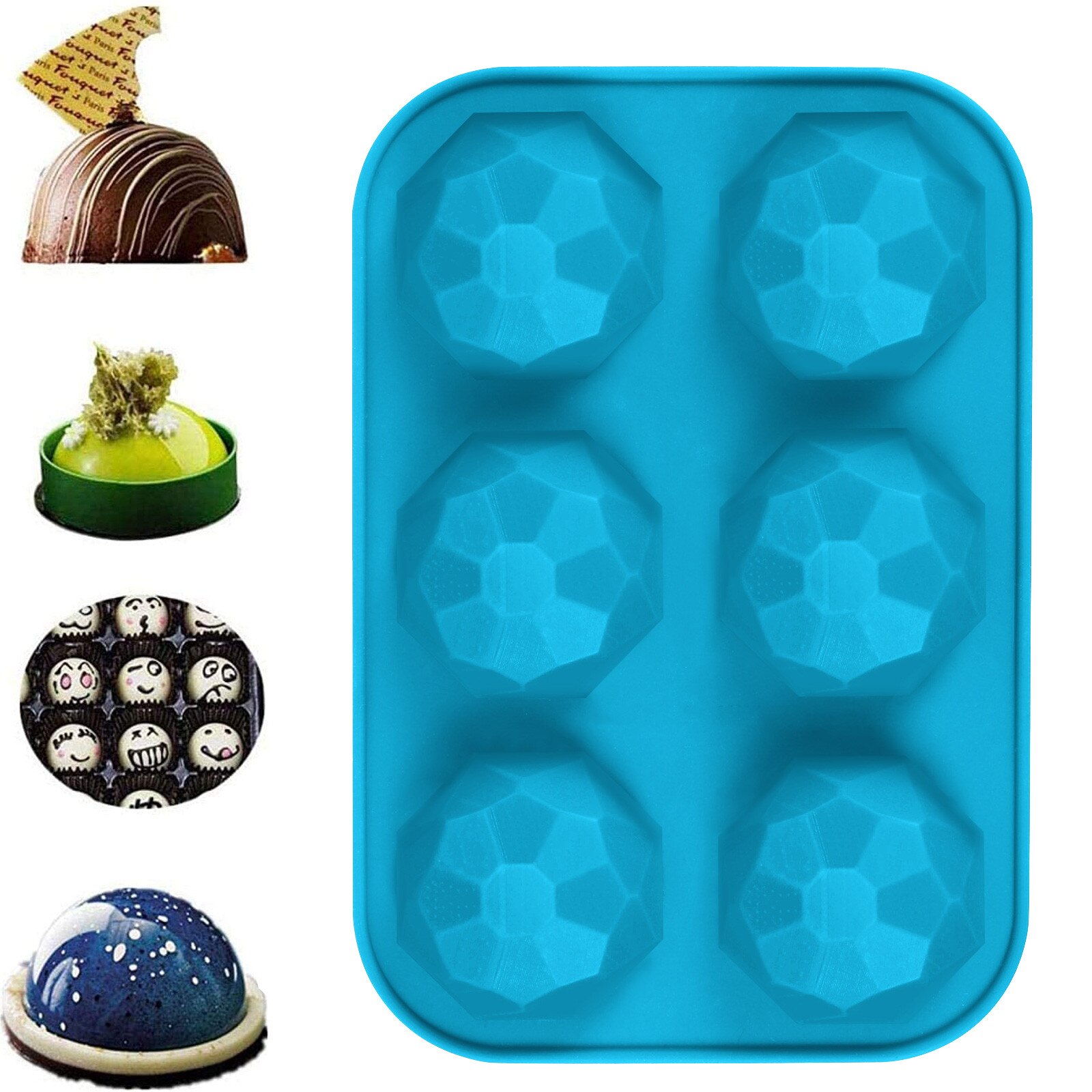 1PCS DIY Formen Silikon Form Maker Geschmacklos Backen Gebäck Cookie Schokolade Form Muffin Kuchen Form Dessert Dekorieren Werkzeuge: Himmel Blau