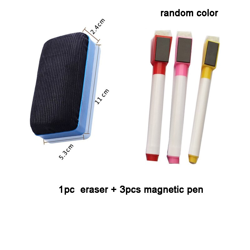 Whiteboard Fridge Magnet Message Board Magnetic Refrigerator White Board Marker Writing Record Weekly Plan Remind Memo Pad: K