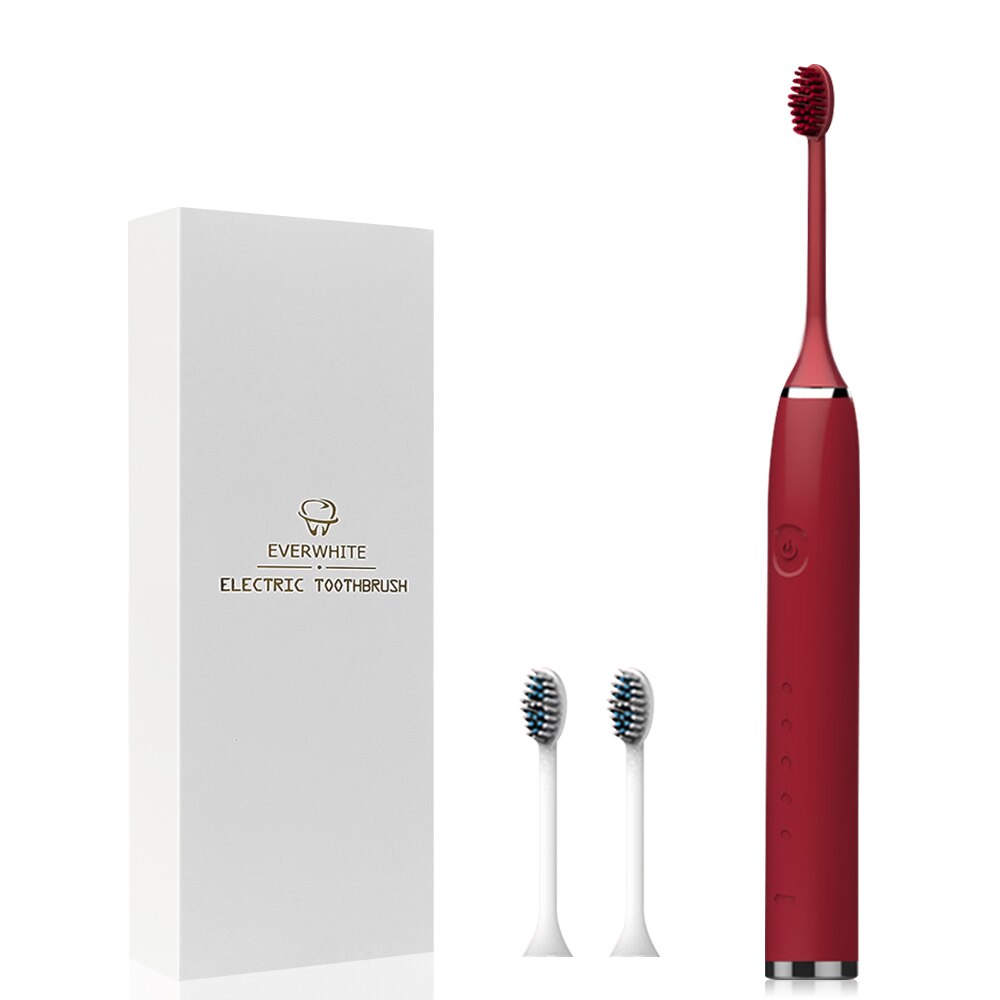 ZS-cepillo de dientes eléctrico sónico para adultos, dispositivo IPX7 recargable por USB, lavable, 5 modos, cuidado de las encías, con 8 cabezales de repuesto: A4O105-1
