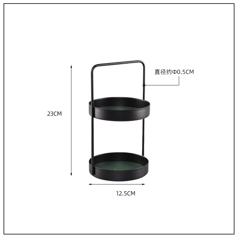 Two Tier Leather Pad Rectangle Metal Storage Tray Sundries Cosmetics Jewelry Dessert Tea Trays Storage Toy Tissue Storage Tray: YELLOW