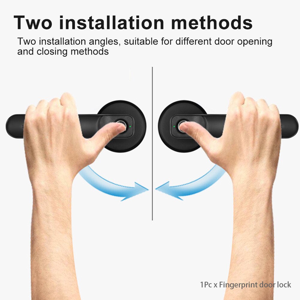 Handle Fingerprint Door Lock Electric Smart Biometric USB Port Apartment Hardware Zinc Alloy Family Easy Install With Keys
