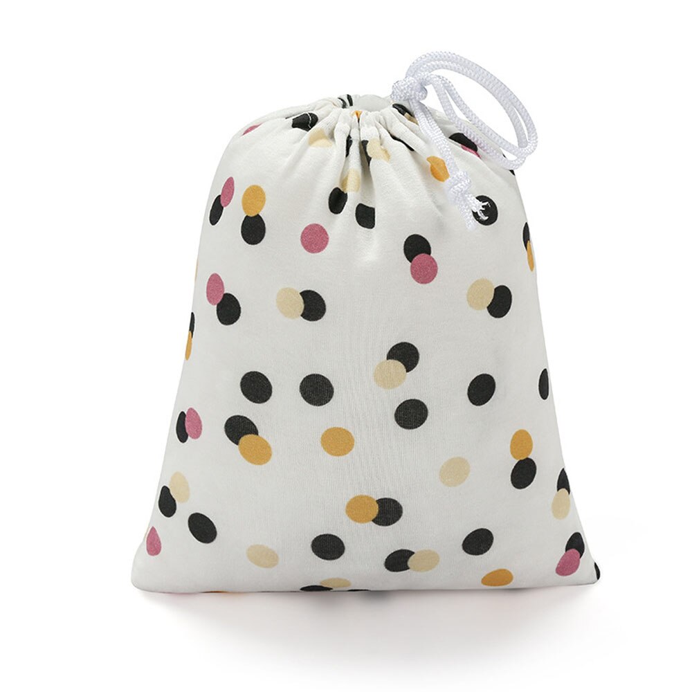 Colorful Dot Cloth Bag Breast-Feeding Cloth Bags for Nursing Towels Cotton Printed Cloth Bag Drawstring Cloth Storage Bag