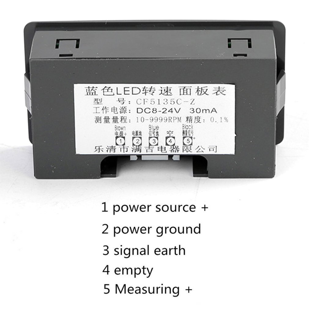 4 Digitale Led Display Toerenteller Rpm Snelheid Meter Hoge Precisie Toerenteller Met Hal Naderingsschakelaar Sensor Npn