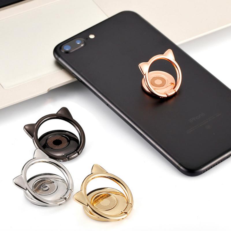 Cat Finger Ring Magnetic Mount Metal Cell Phone Finger Holder Stand Magnet Metal Finger Ring Smartphone Stand Holder