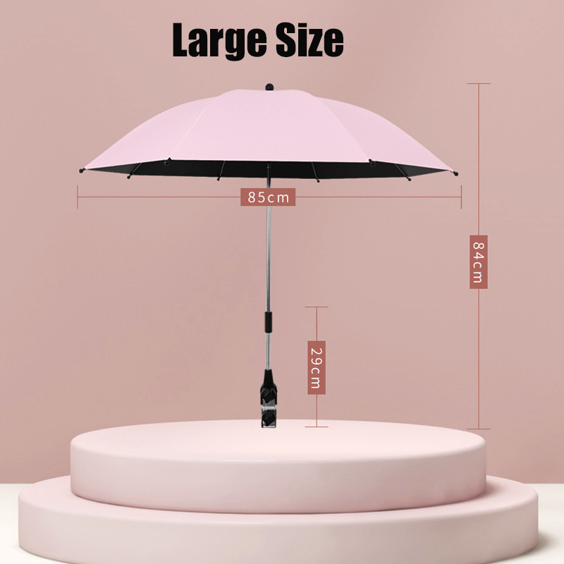 Clip-on Universele Baby Parasol 85 cm Diameter 2 in 1 Kinderwagen Paraplu Voor Zonnescherm Regenbestendig kinderwagen Accessoires