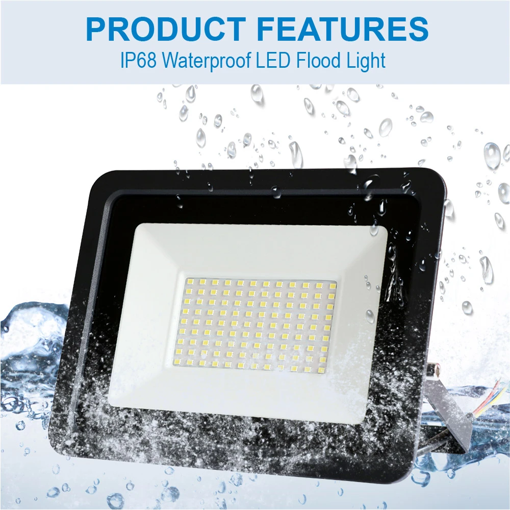 10W 20W 30W 50W 100W LED projecteur AC 220V extérieur IP68 étanche réflecteur LED projecteur lampadaires applique murale lumière de Garage