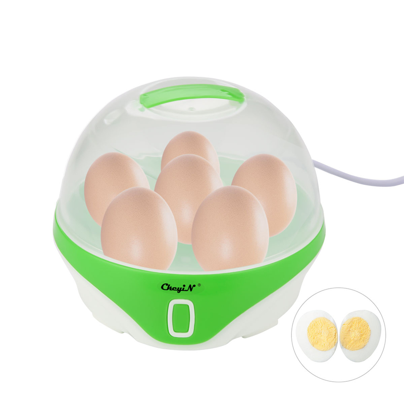CkeyiN Hervidor de huevos eléctrico multifuncional para hasta 6 huevos Vaporizador de cocina con apagado automático Cocina segura de 220V