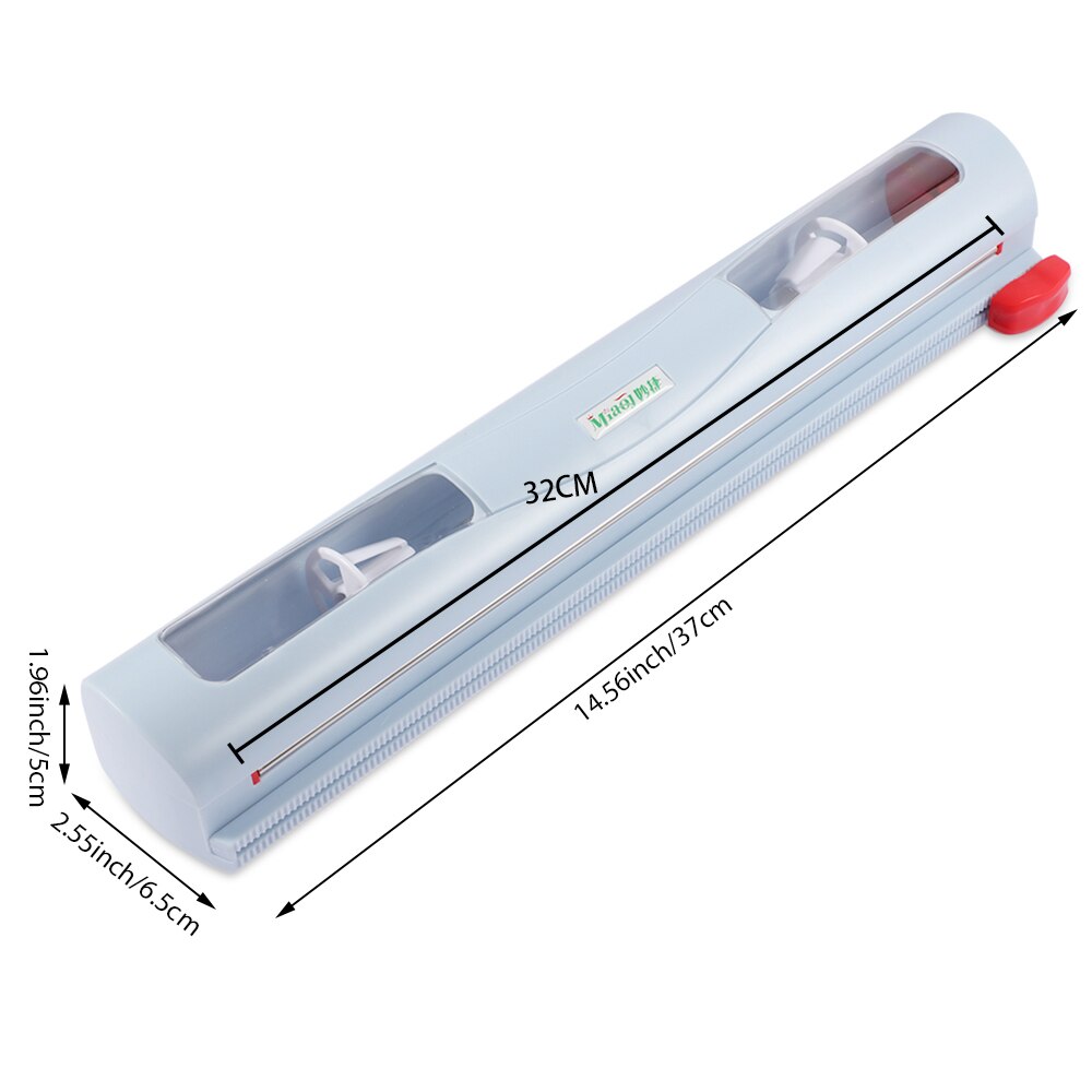 Kitchen Organizer Food Plastic Wrap Dispenser Wall Mounted Foil And Cling Film Dispenser Foil Cutter Wrapping Paper Storage: BU