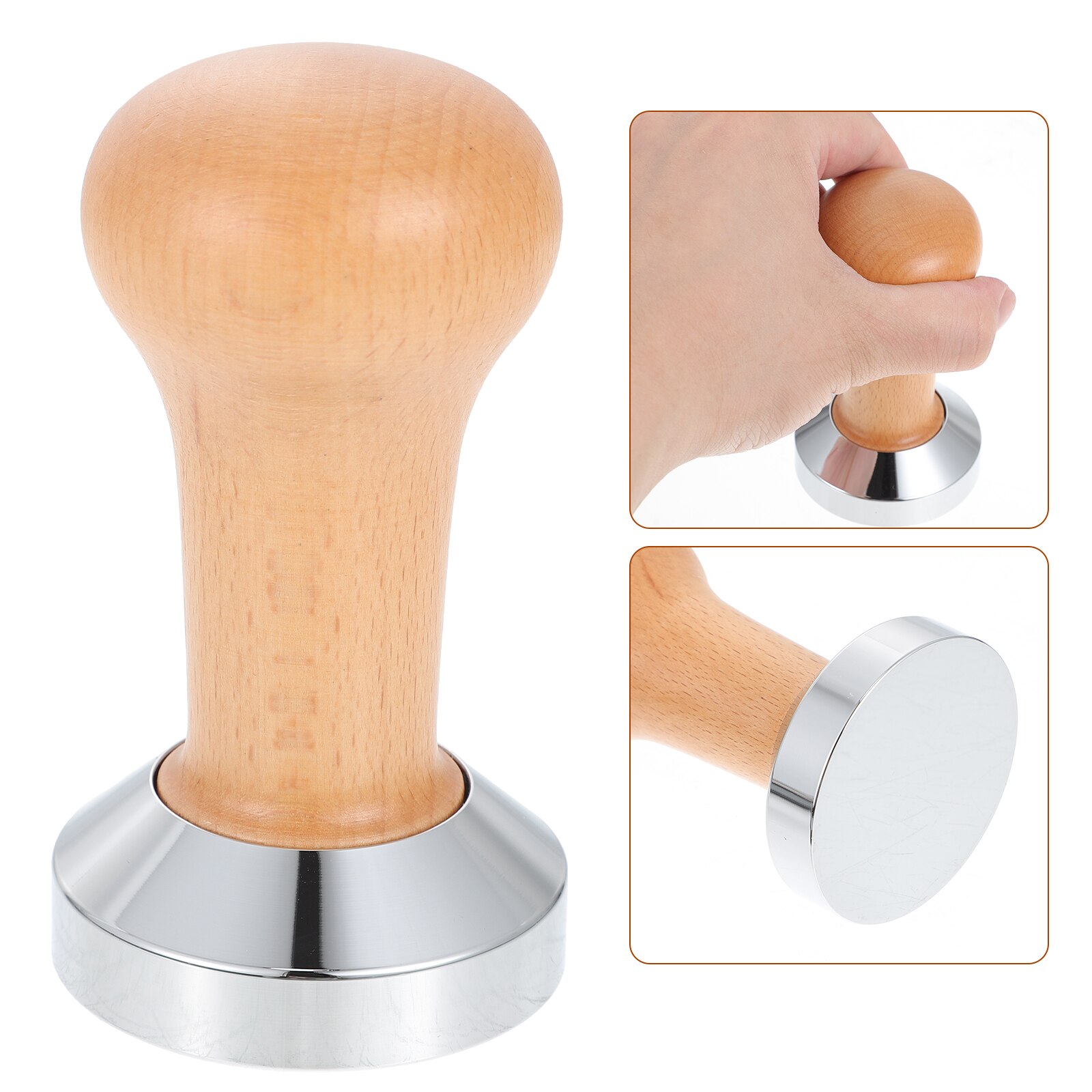 1pc Stainless Steel Coffee Tampers Coffee Bean Pressing Tool Coffee Presser: 9.5X5.1X5.1CM