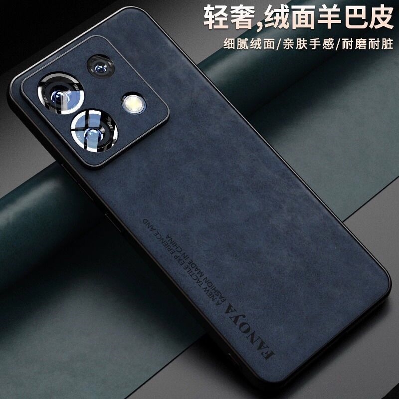 Hoesje Voor Poco M6 Pro 4G Hoesje Luxe Lederen Achterkant Voor Xiaomi Poco M6pro Redmi Note 13pro Siliconen Beschermkap Bumper: ABS / Blauw