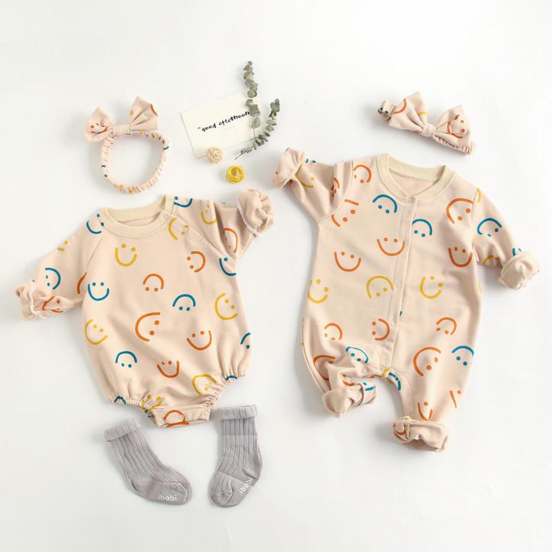 Body d'automne pour bébé garçon et fille, combinaison en coton à manches longues avec imprimé de dessin animé